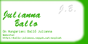 julianna ballo business card